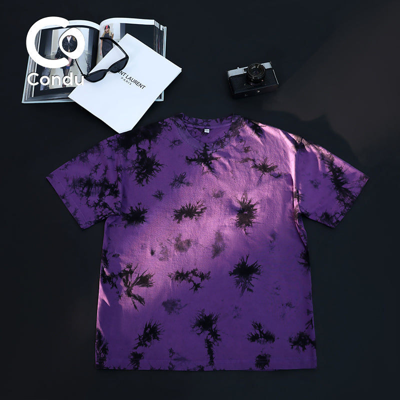 High Quality Heavyweight Cotton Short Sleeve - 270gsm Soft Tie Dye Casual T-Shirt for Street Style