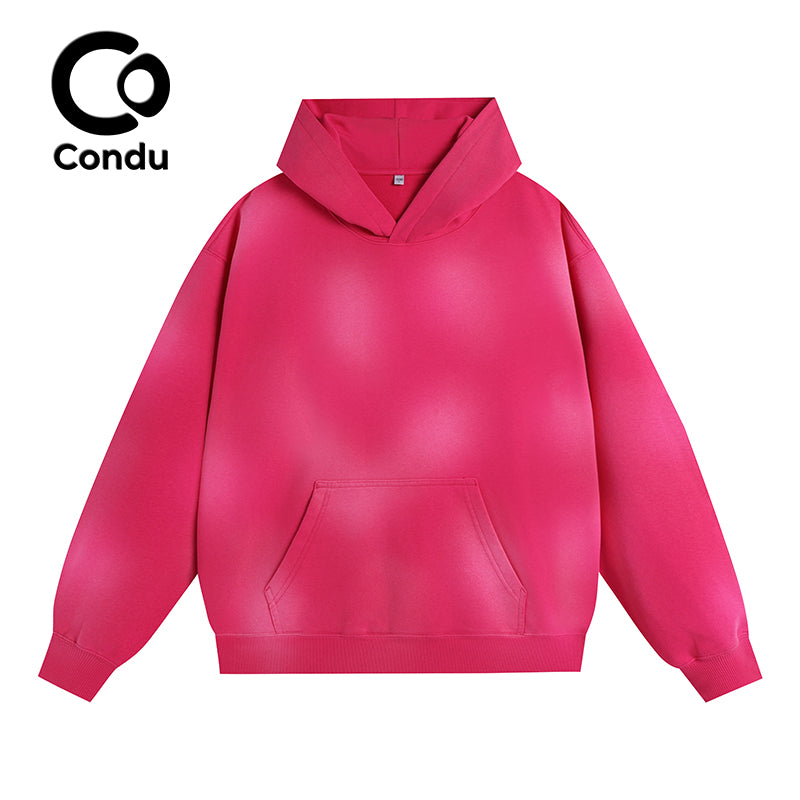 Comfortable Marl Wash Ripped Cotton Hoodie - 100% Soft Vintage Destroyed Streetwear Sweatshirt Unisex