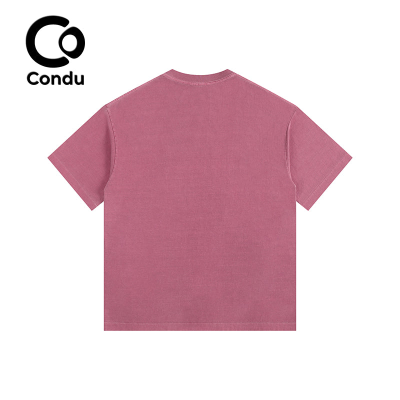 Comfortable Acid Wash Ripped Cotton T-Shirt - 100% Soft Vintage Destroyed Streetwear Short Sleeve Top Unisex