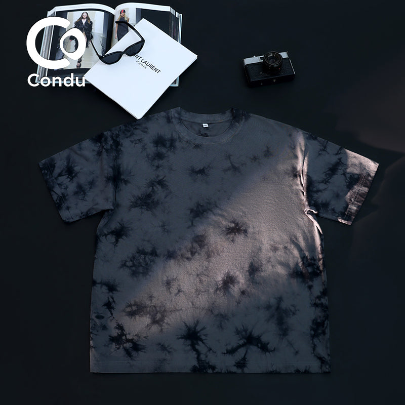 High Quality Heavyweight Cotton Short Sleeve - 270gsm Soft Tie Dye Casual T-Shirt for Street Style