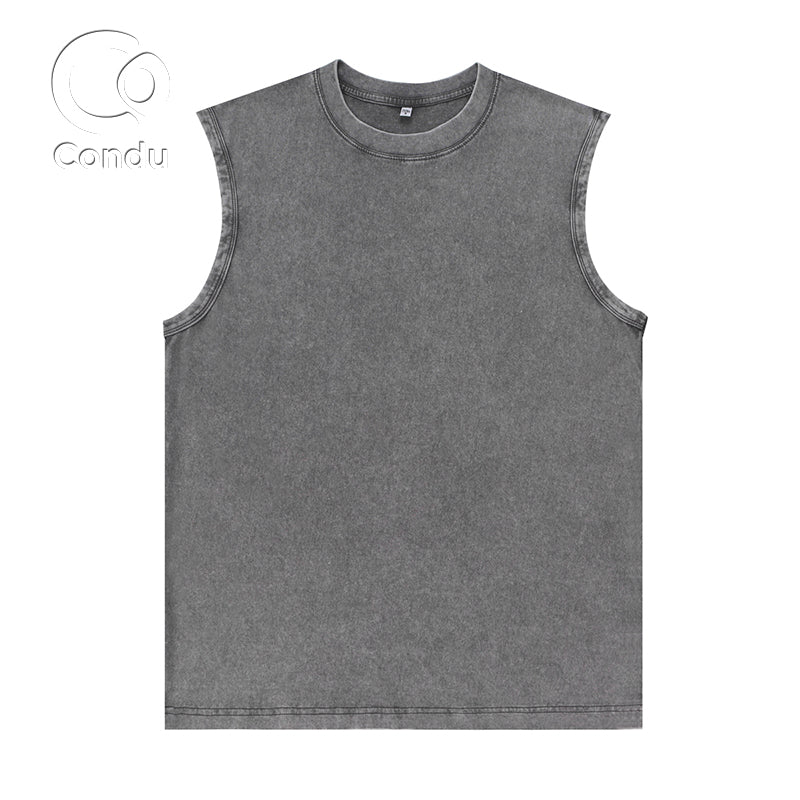 Comfortable Snow Wash Short Sleeve Shirt - 270gsm Heavy Cotton Casual T-Shirt for Streetwear