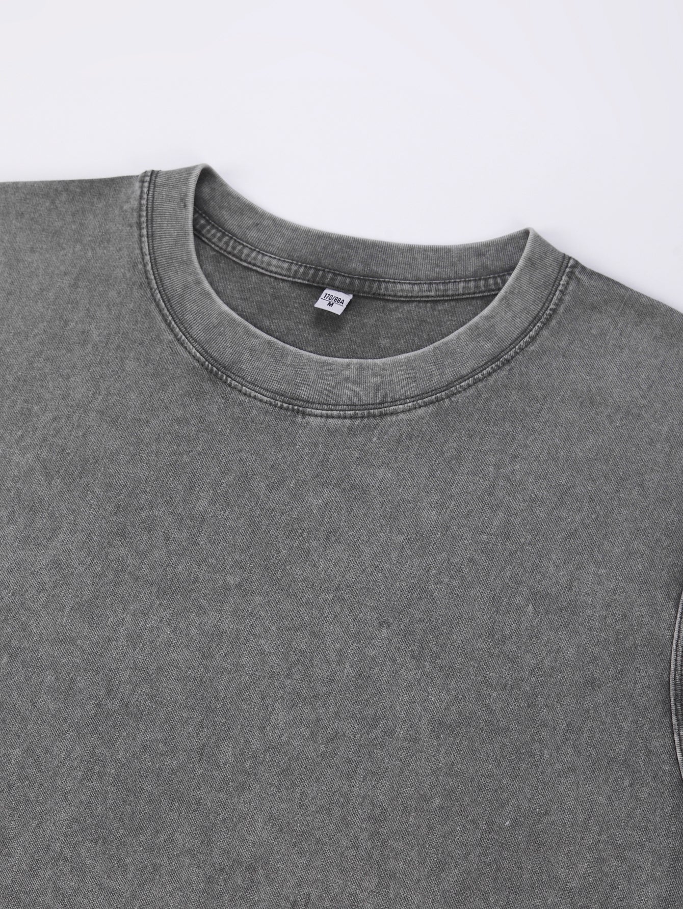 Comfortable Snow Wash Short Sleeve Shirt - 270gsm Heavy Cotton Casual T-Shirt for Streetwear