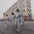 Graphic Print Hoodie Set - Vintage Long Sleeve Pullover with Matching Sweatpants and Street Style Jacket