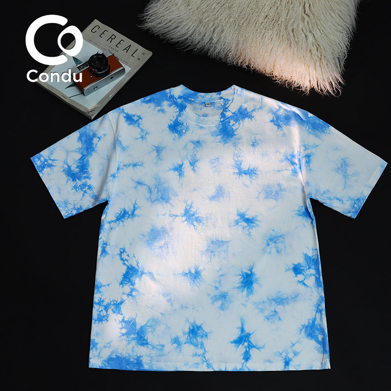 Casual Heavy Cotton Tie Dye T-Shirt - 270gsm Soft & Durable Short Sleeve Top for Men Women