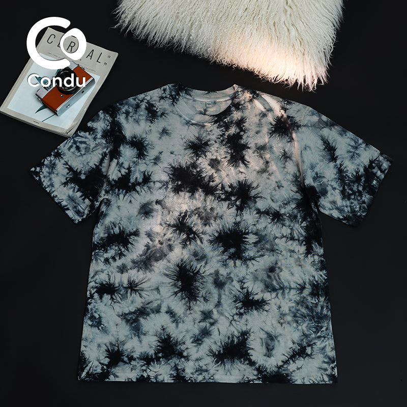 High Quality Heavyweight Cotton Short Sleeve - 270gsm Soft Tie Dye Casual T-Shirt for Street Style