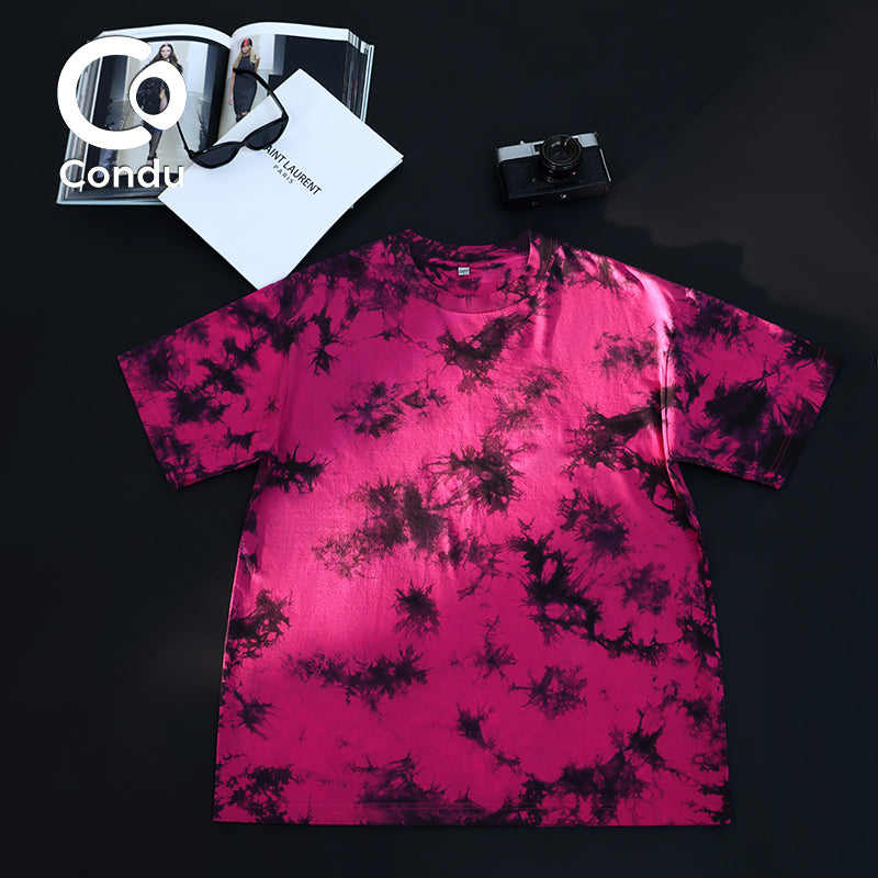High Quality Heavyweight Cotton Short Sleeve - 270gsm Soft Tie Dye Casual T-Shirt for Street Style